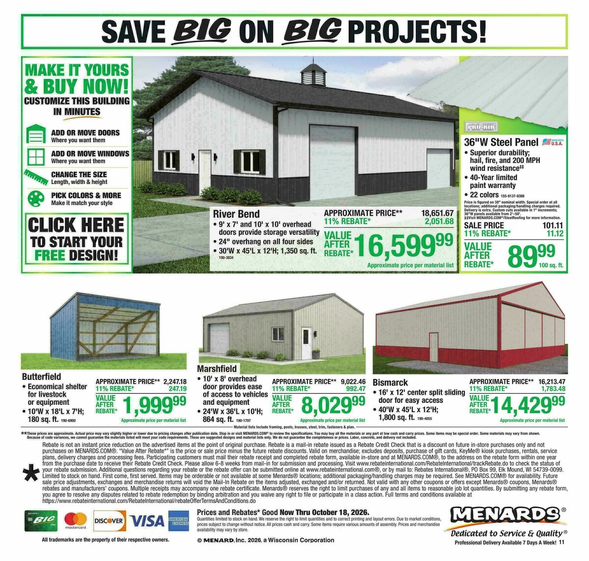 Menards Weekly Ad from October 7