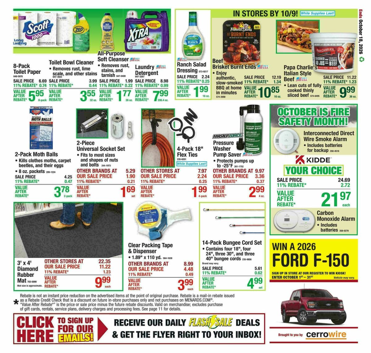 Menards Weekly Ad from October 7