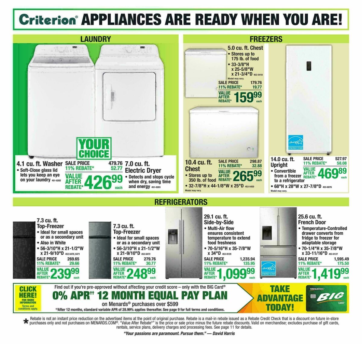 Menards Weekly Ad from October 7