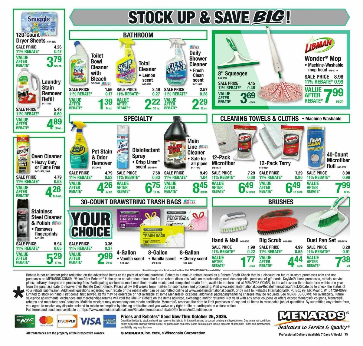 Menards Weekly Ad from October 14