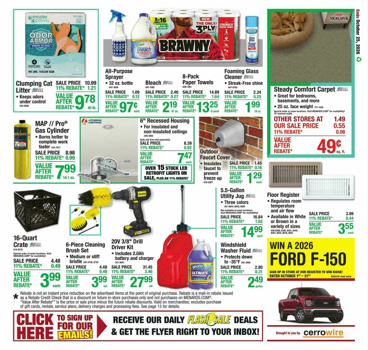 Menards Weekly Ad from October 14