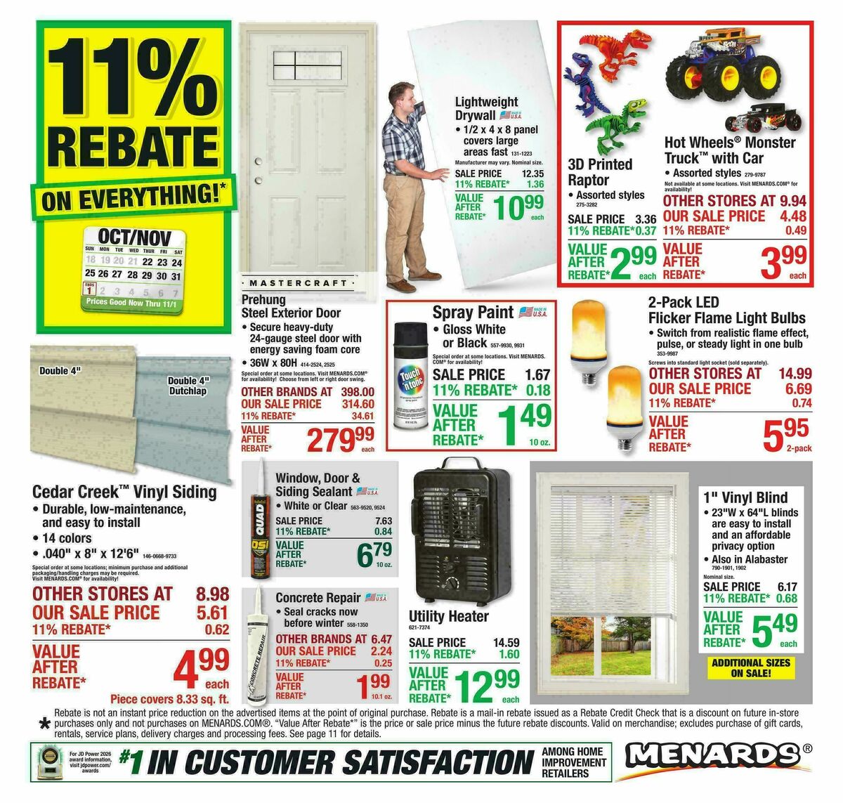 Menards Weekly Ad from October 21