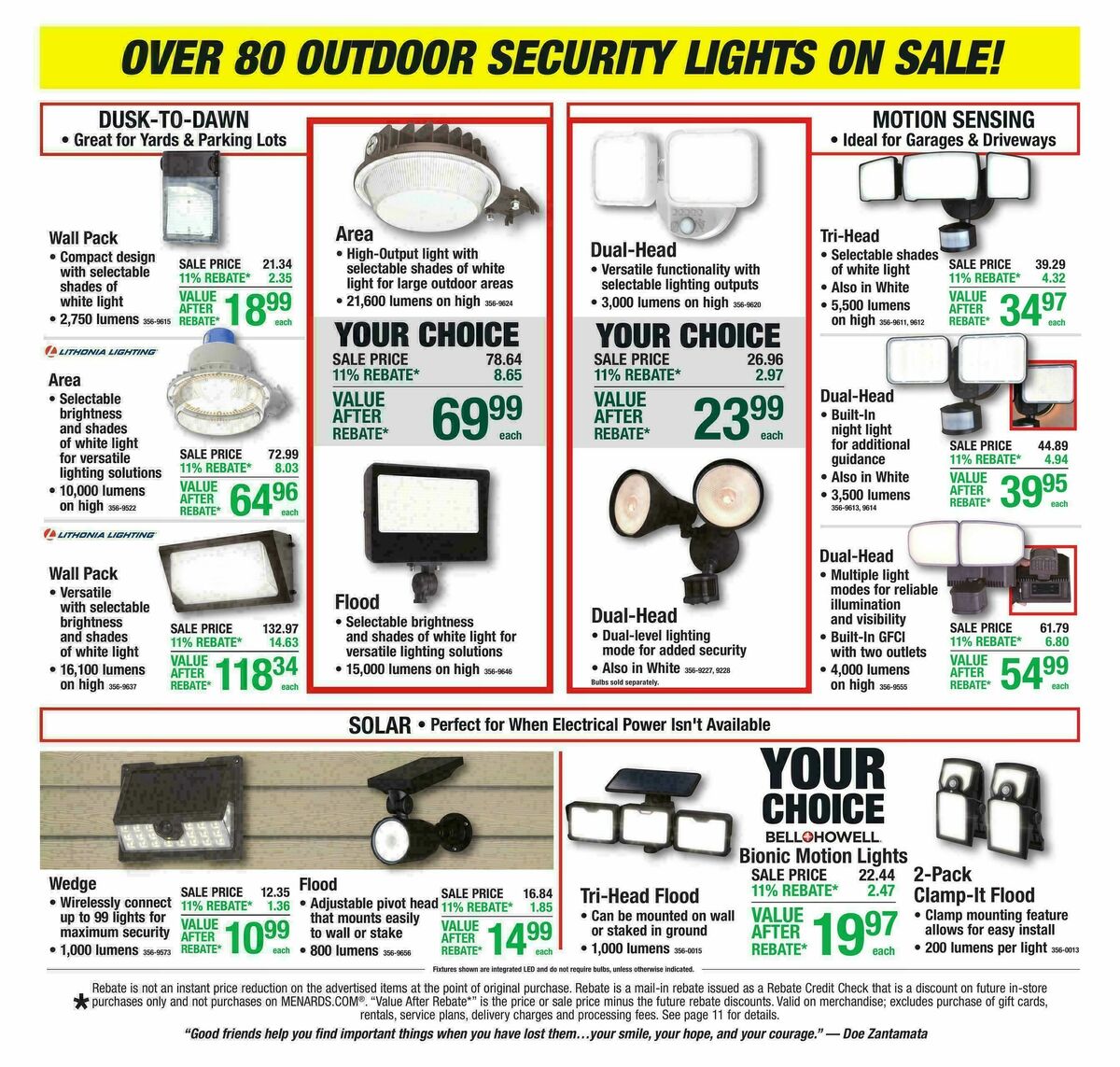 Menards Weekly Ad from October 21