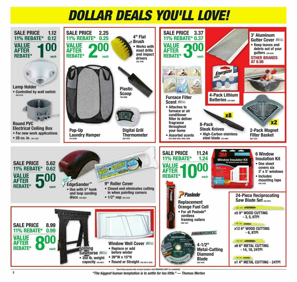 Menards Weekly Ad from October 21