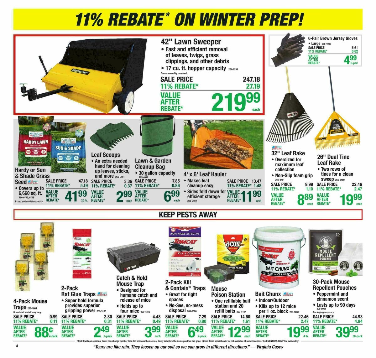 Menards Weekly Ad from October 21