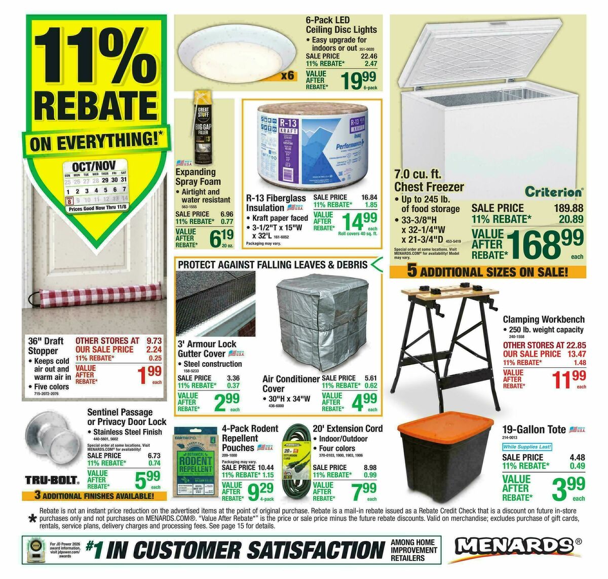 Menards Weekly Ad from October 28