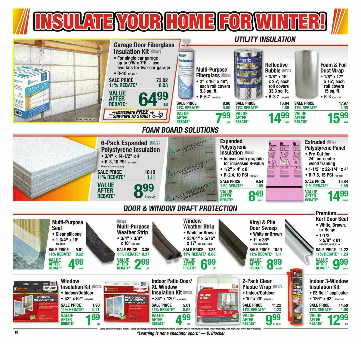Menards Weekly Ad from October 28