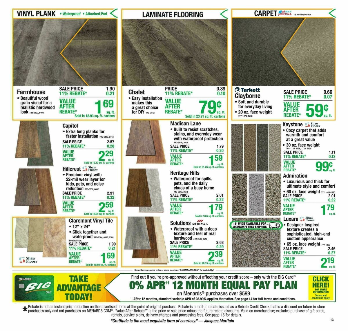 Menards Weekly Ad from October 28