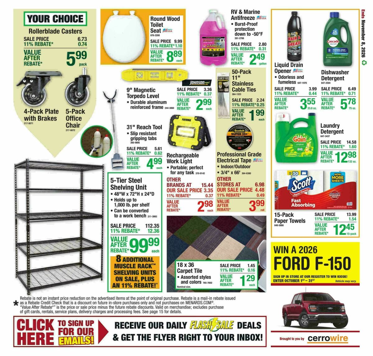 Menards Weekly Ad from October 28