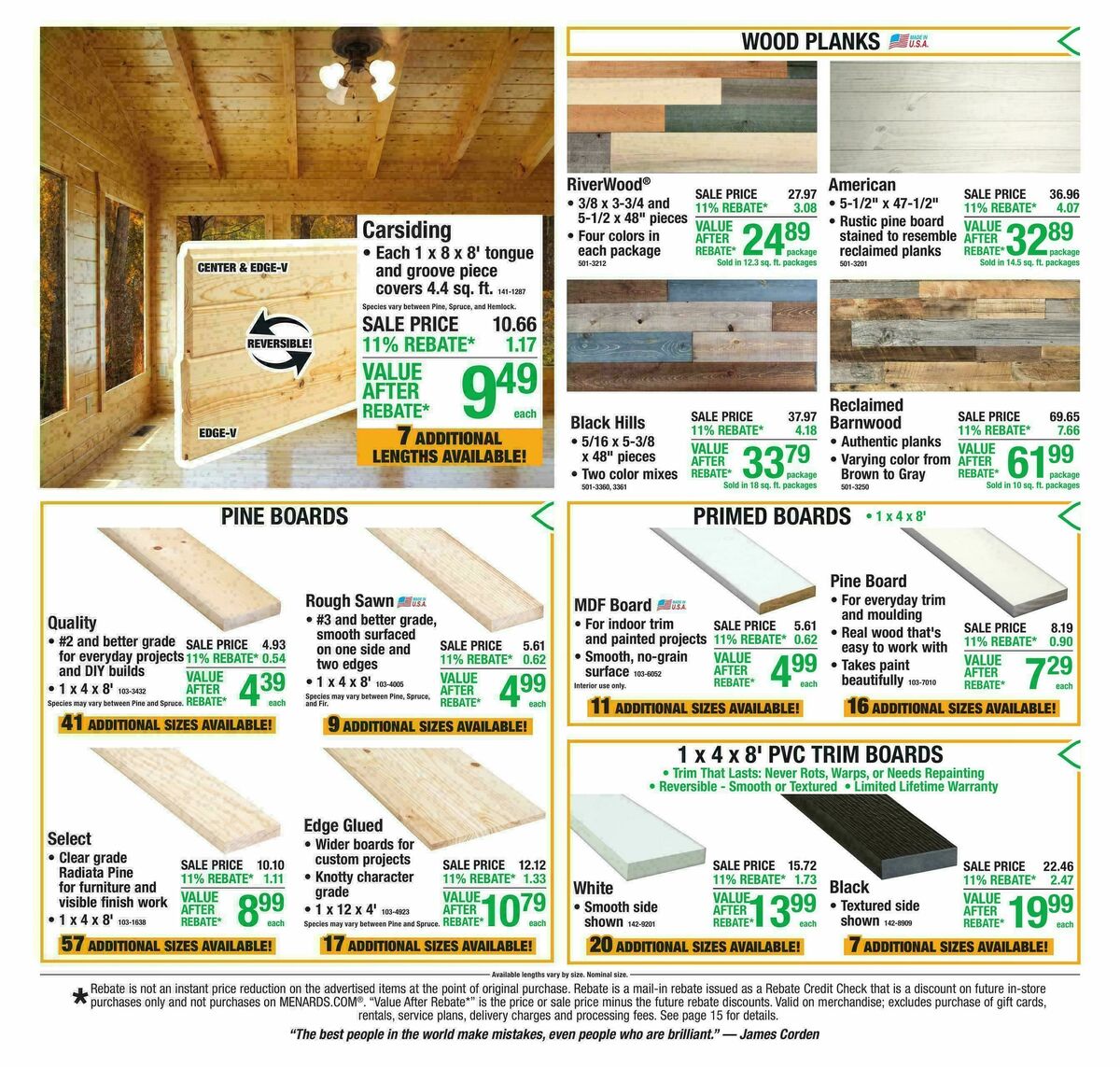 Menards Weekly Ad from October 28