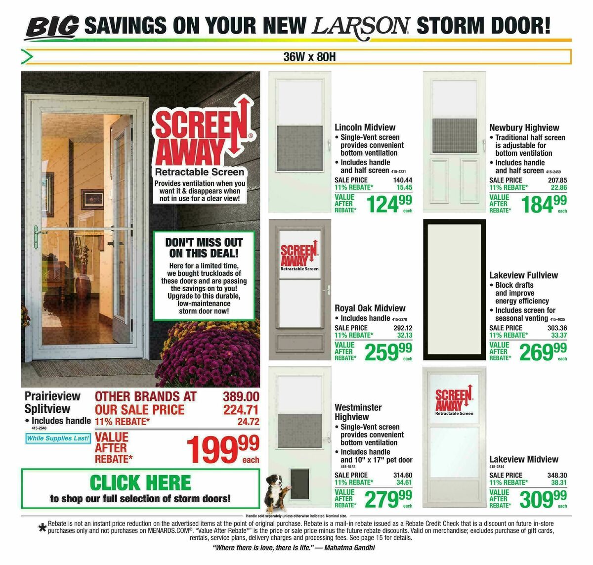 Menards Weekly Ad from October 28