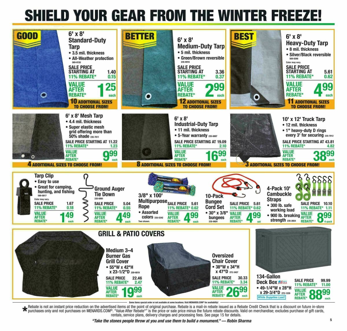 Menards Weekly Ad from October 28