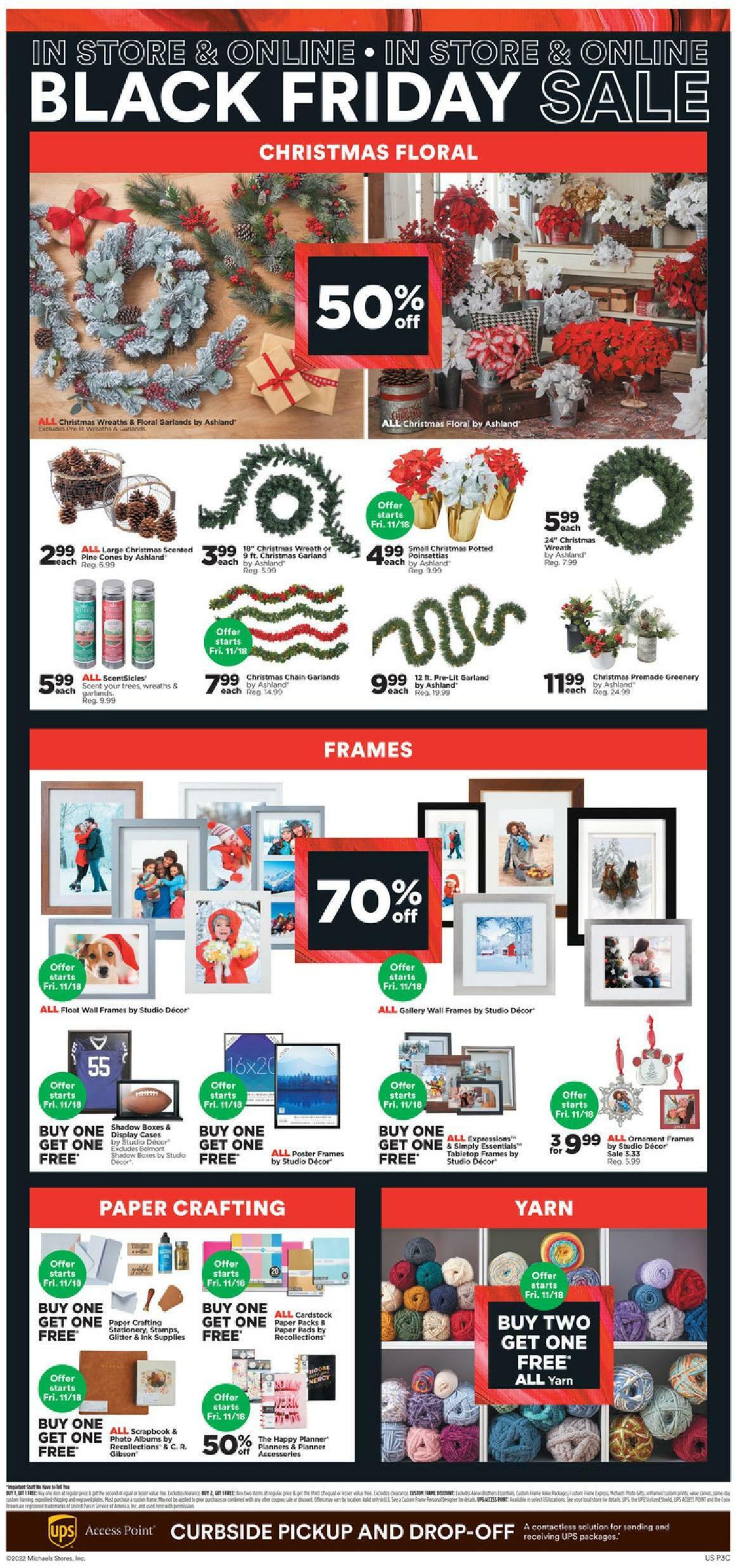 Michaels Black Friday Weekly Ad from November 23