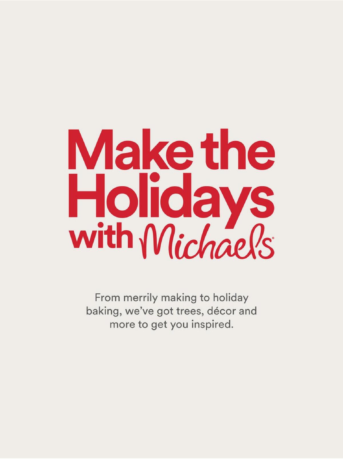 Michaels Holiday Weekly Ad from October 30