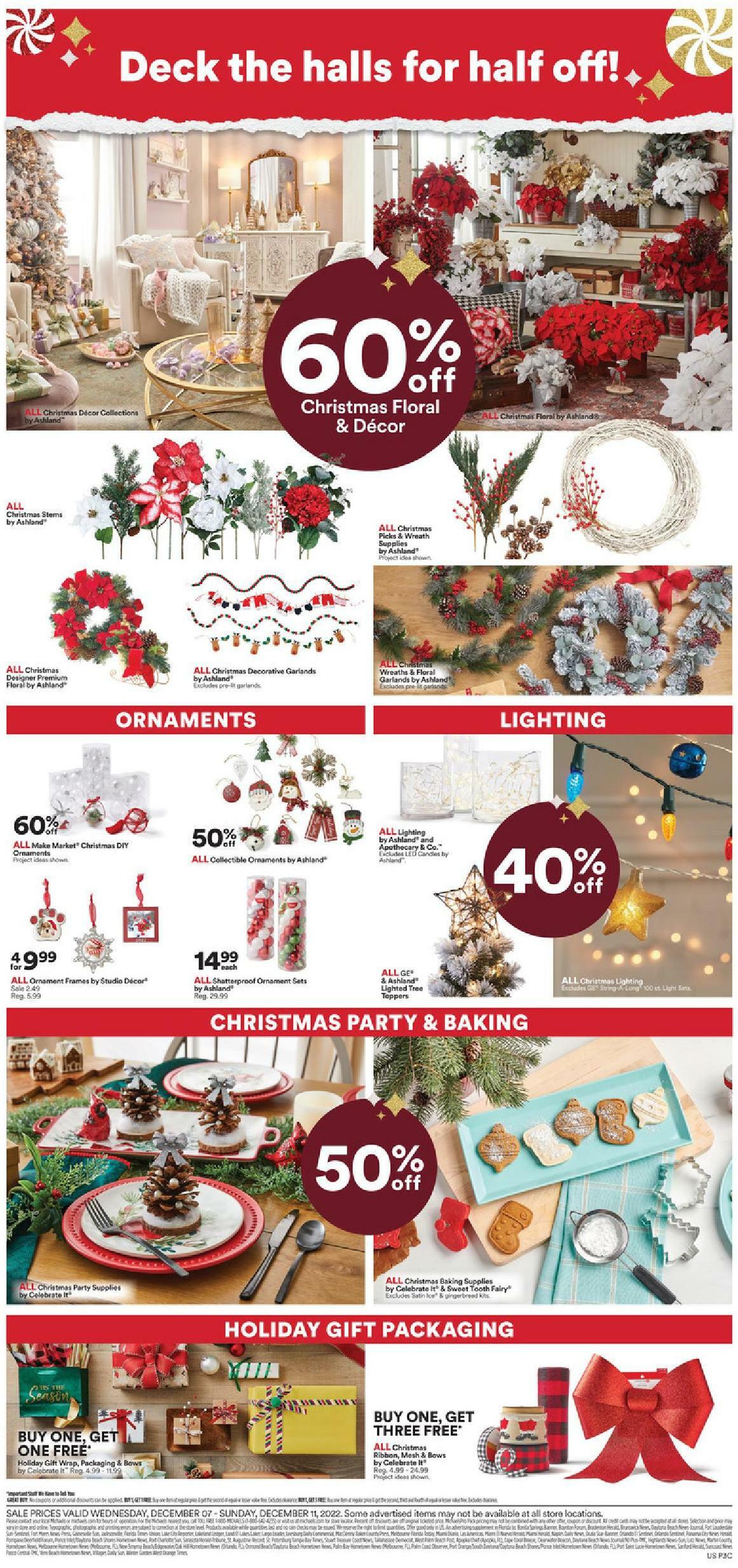 Michaels Weekly Ad from December 7