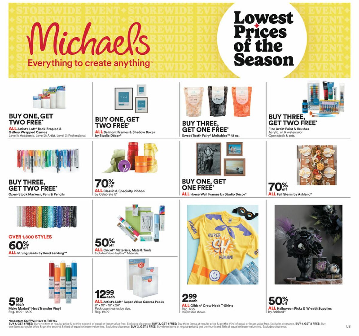 Michaels Weekly Ad from September 15