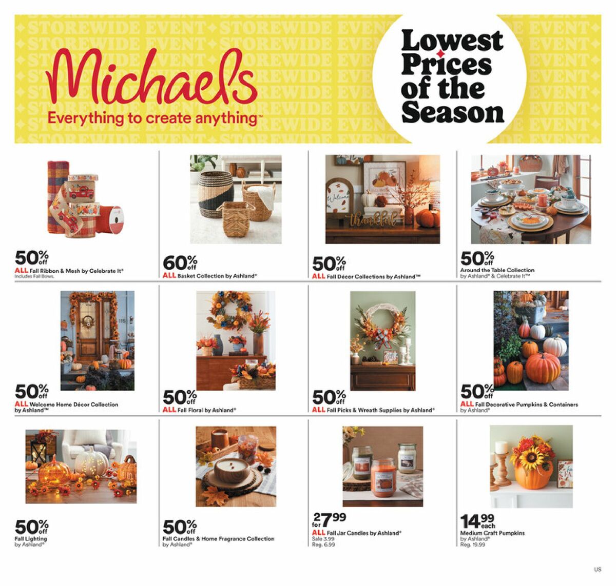 Michaels Weekly Ad from September 15