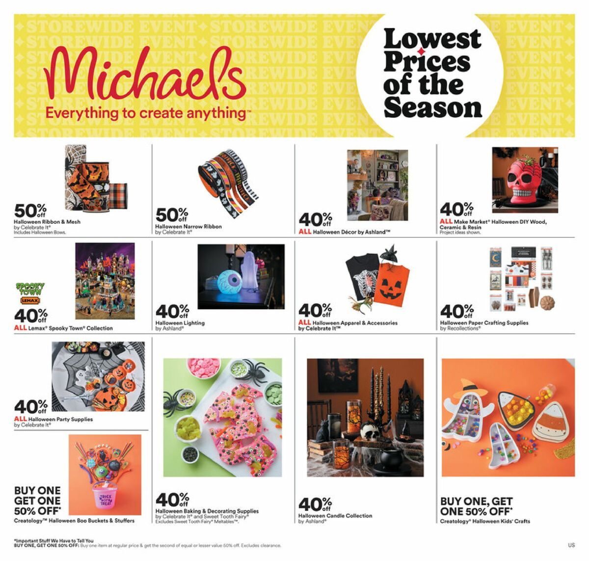 Michaels Weekly Ad from September 15