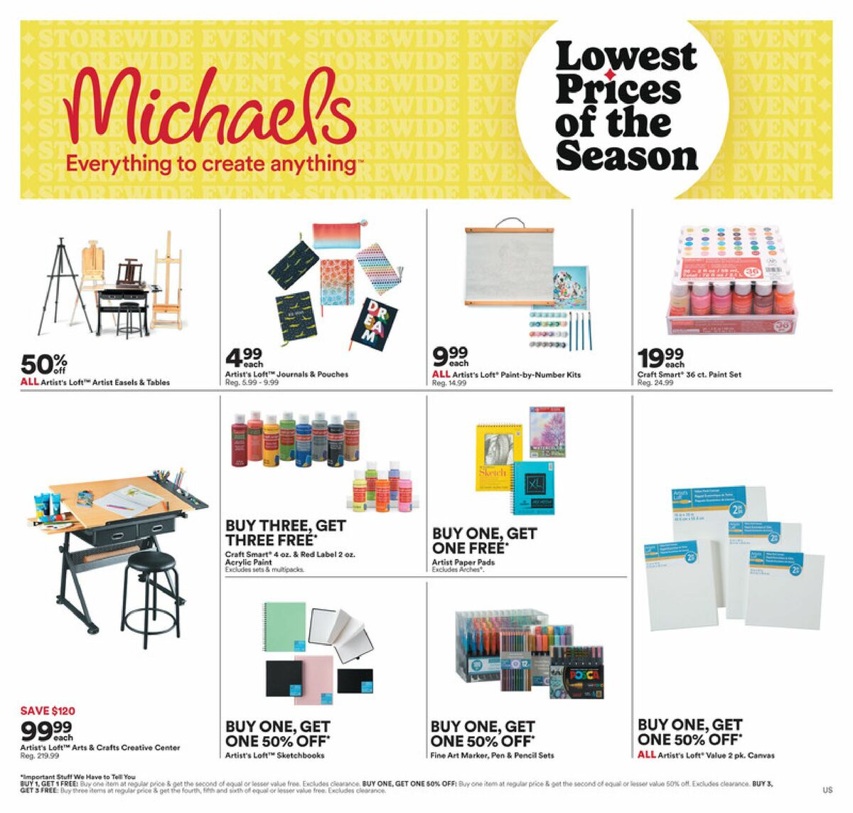 Michaels Weekly Ad from September 15