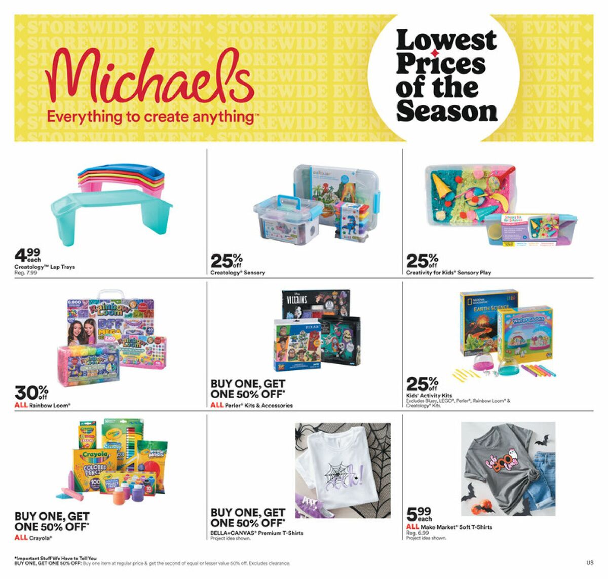 Michaels Weekly Ad from September 15