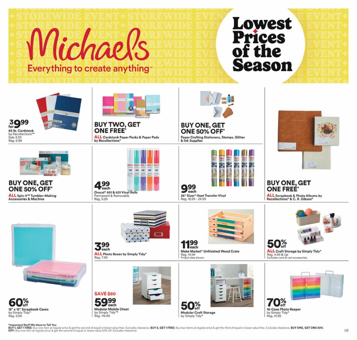 Michaels Weekly Ad from September 15