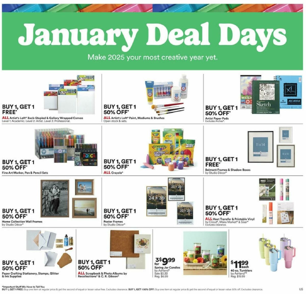 Michaels Weekly Ad from January 26