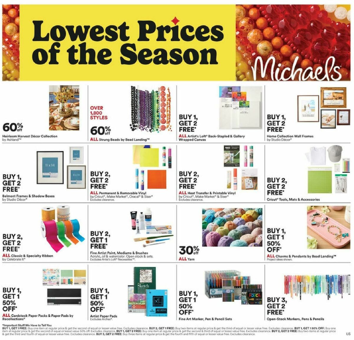 Michaels Weekly Ad from September 12