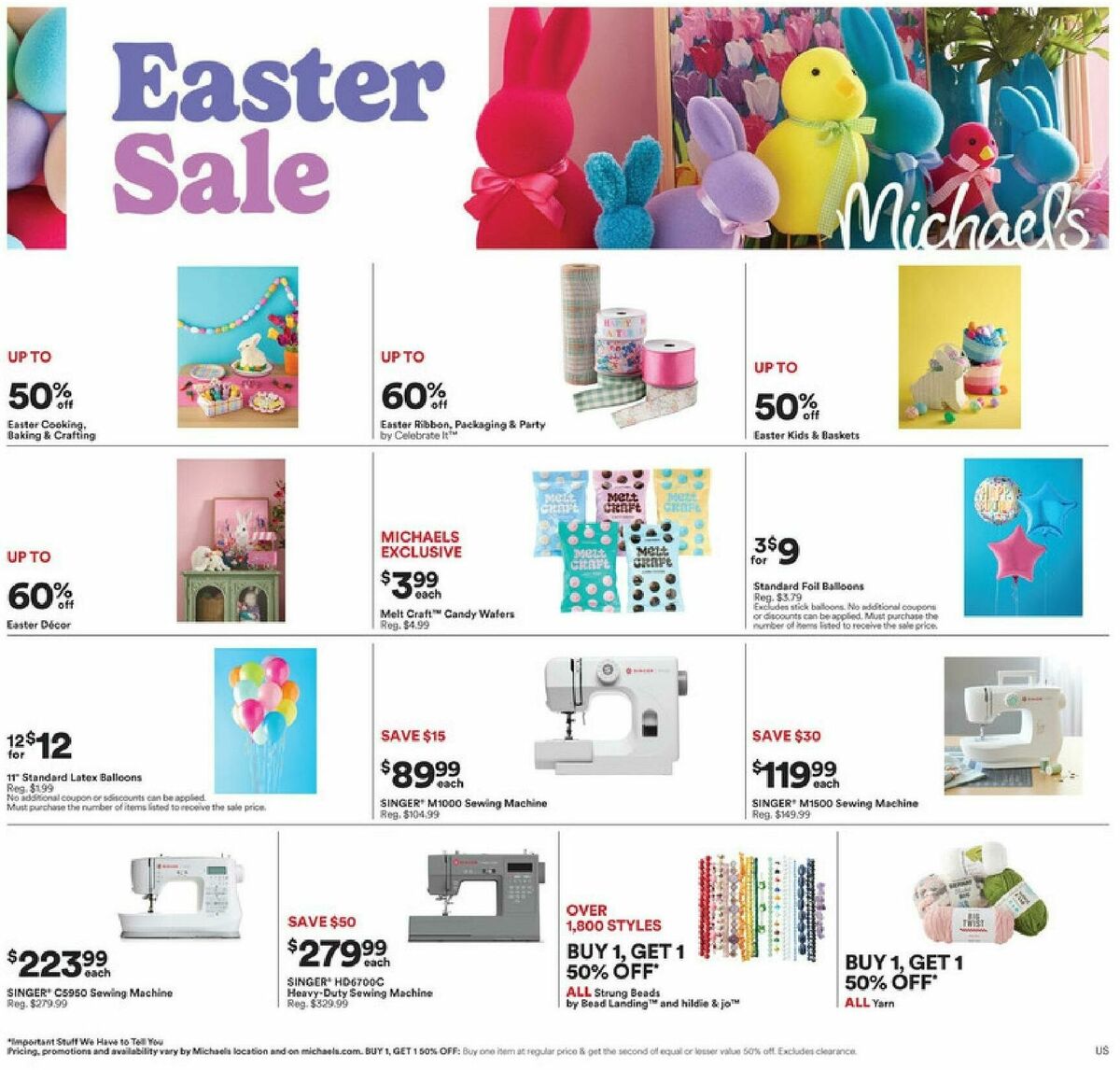 Michaels Weekly Ad from March 29