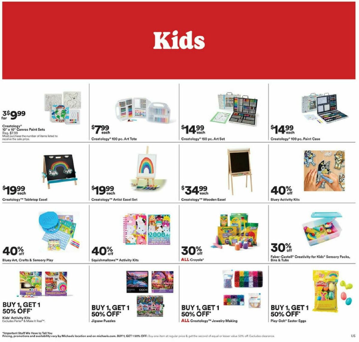 Michaels Weekly Ad from March 29