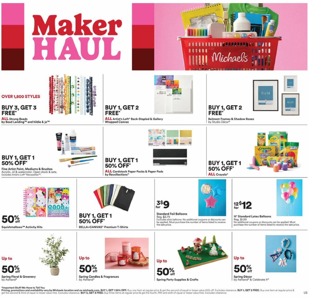 Michaels Weekly Ad from April 12