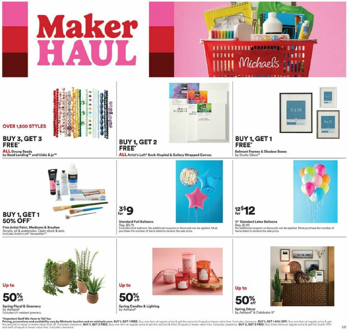 Michaels Weekly Ad from April 19