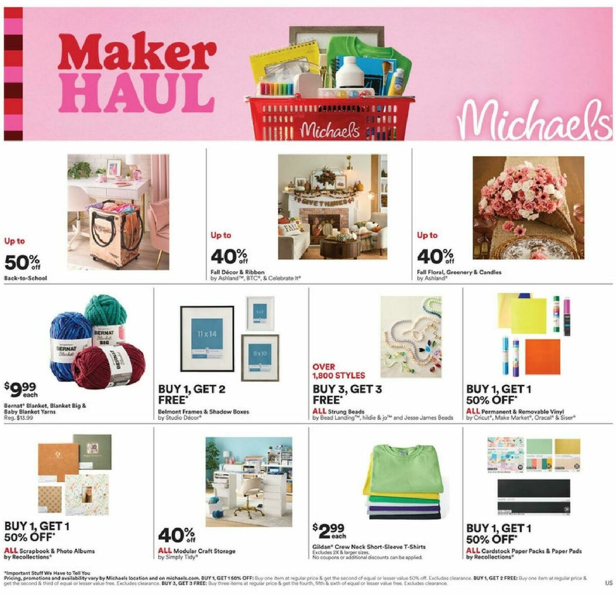 Michaels Weekly Ad from August 2