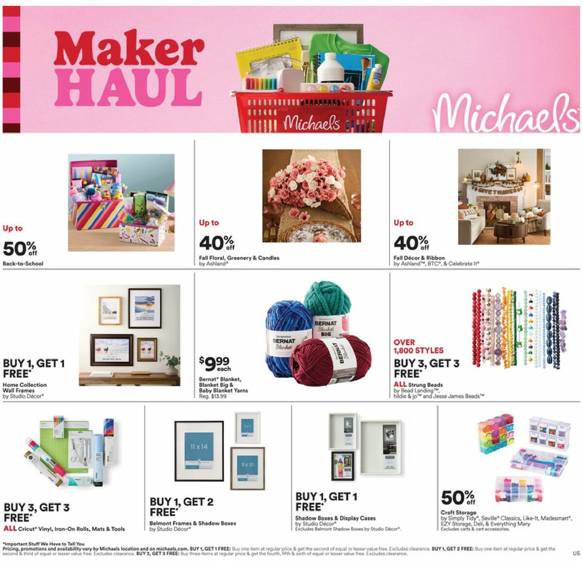 Michaels Weekly Ad from August 9