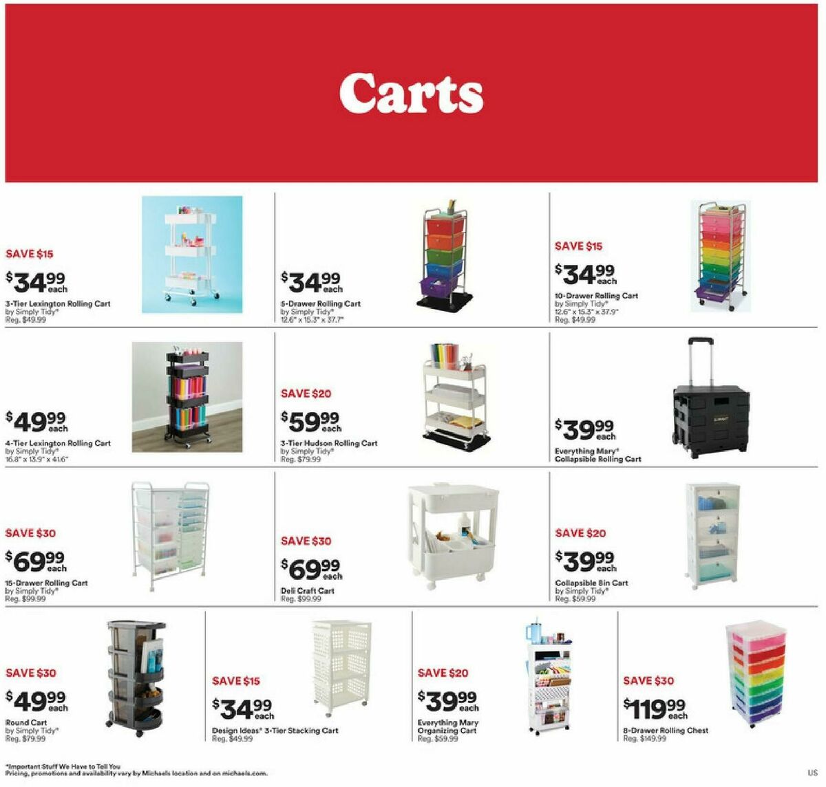 Michaels Weekly Ad from August 23