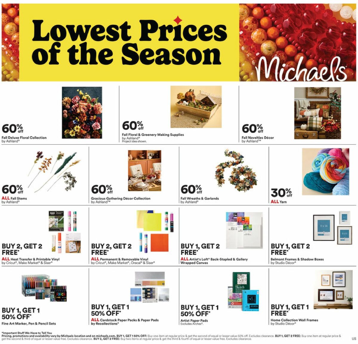 Michaels Weekly Ad from September 13