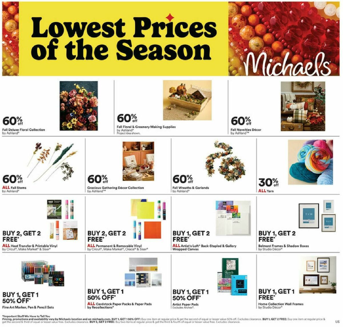 Michaels Weekly Ad from September 20