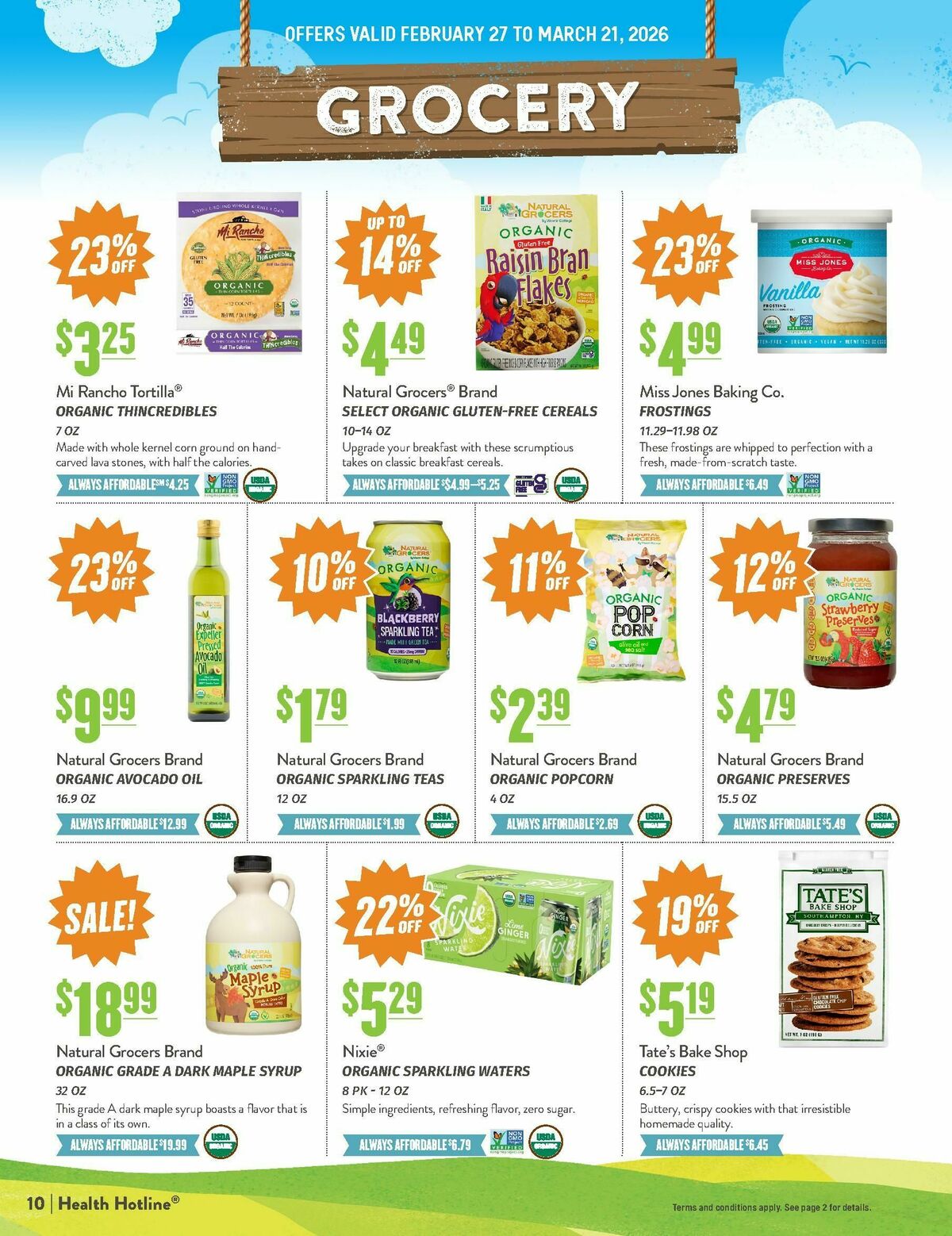 Natural Grocers March Health Hotline Magazine Weekly Ad from February 27