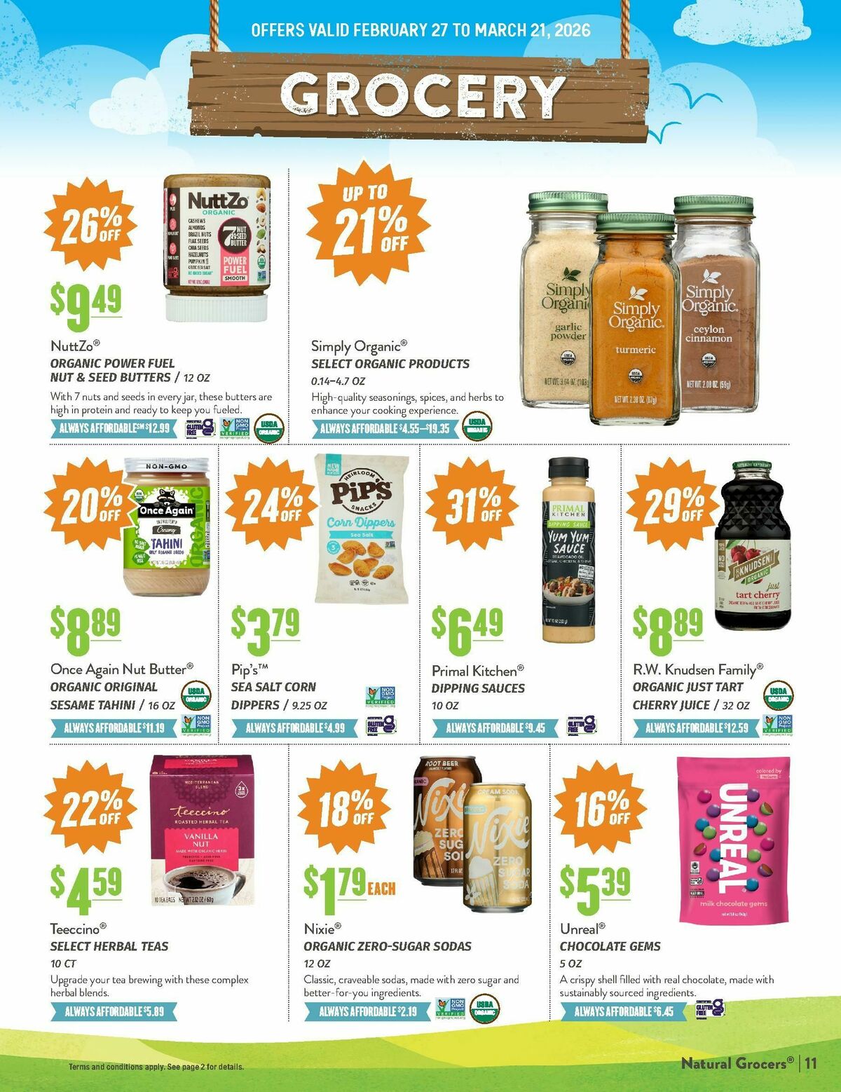 Natural Grocers March Health Hotline Magazine Weekly Ad from February 27