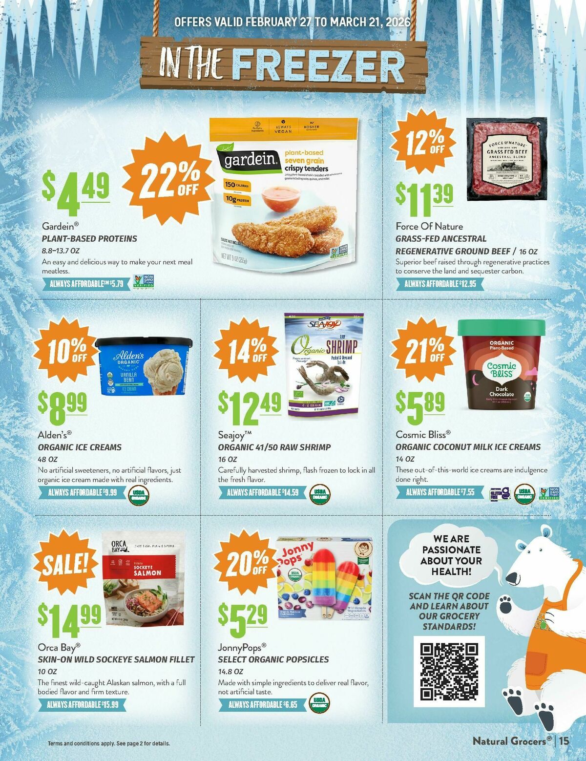 Natural Grocers March Health Hotline Magazine Weekly Ad from February 27