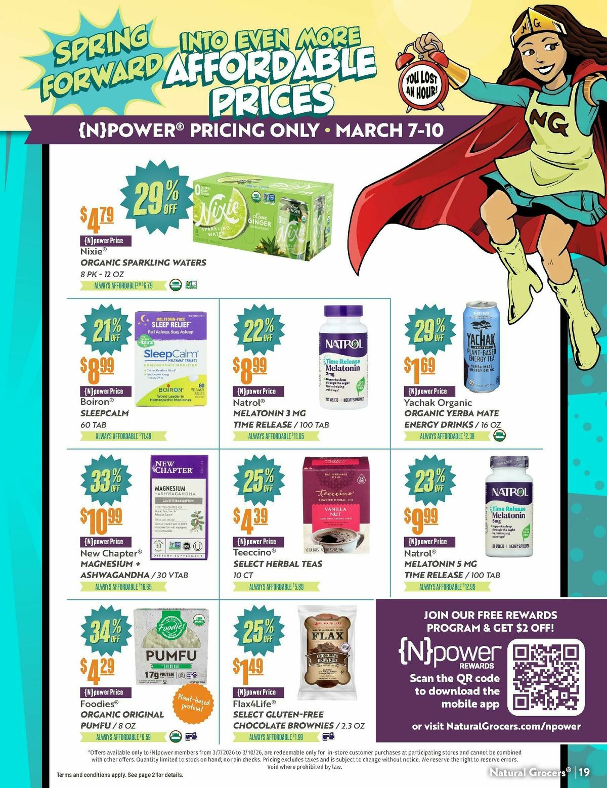 Natural Grocers March Health Hotline Magazine Weekly Ad from February 27
