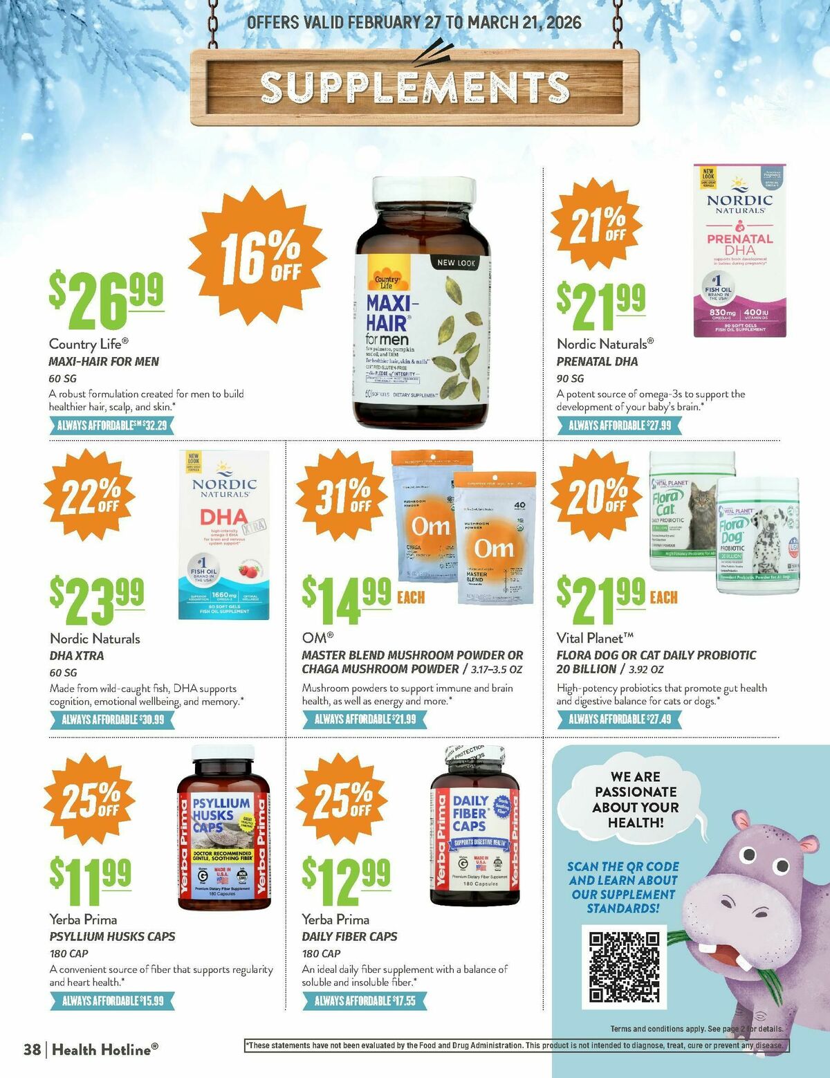 Natural Grocers March Health Hotline Magazine Weekly Ad from February 27