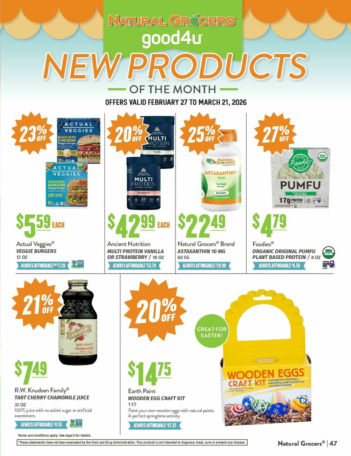 Natural Grocers March Health Hotline Magazine Weekly Ad from February 27
