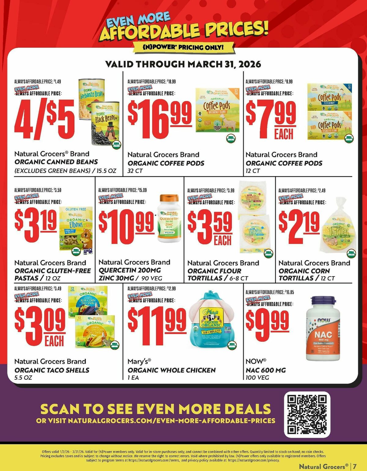 Natural Grocers March Health Hotline Magazine Weekly Ad from February 27