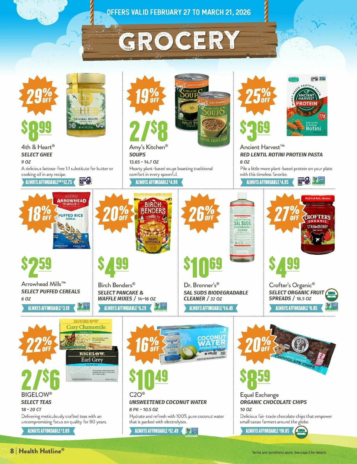 Natural Grocers March Health Hotline Magazine Weekly Ad from February 27