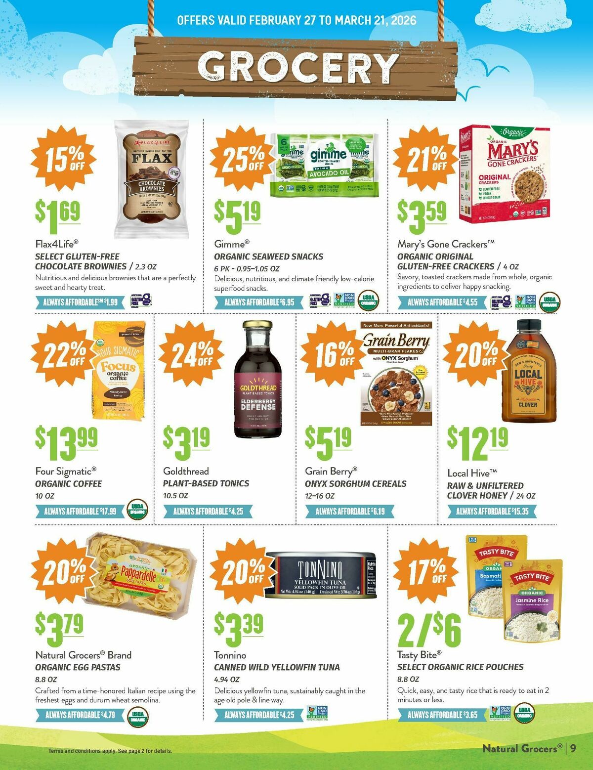 Natural Grocers March Health Hotline Magazine Weekly Ad from February 27