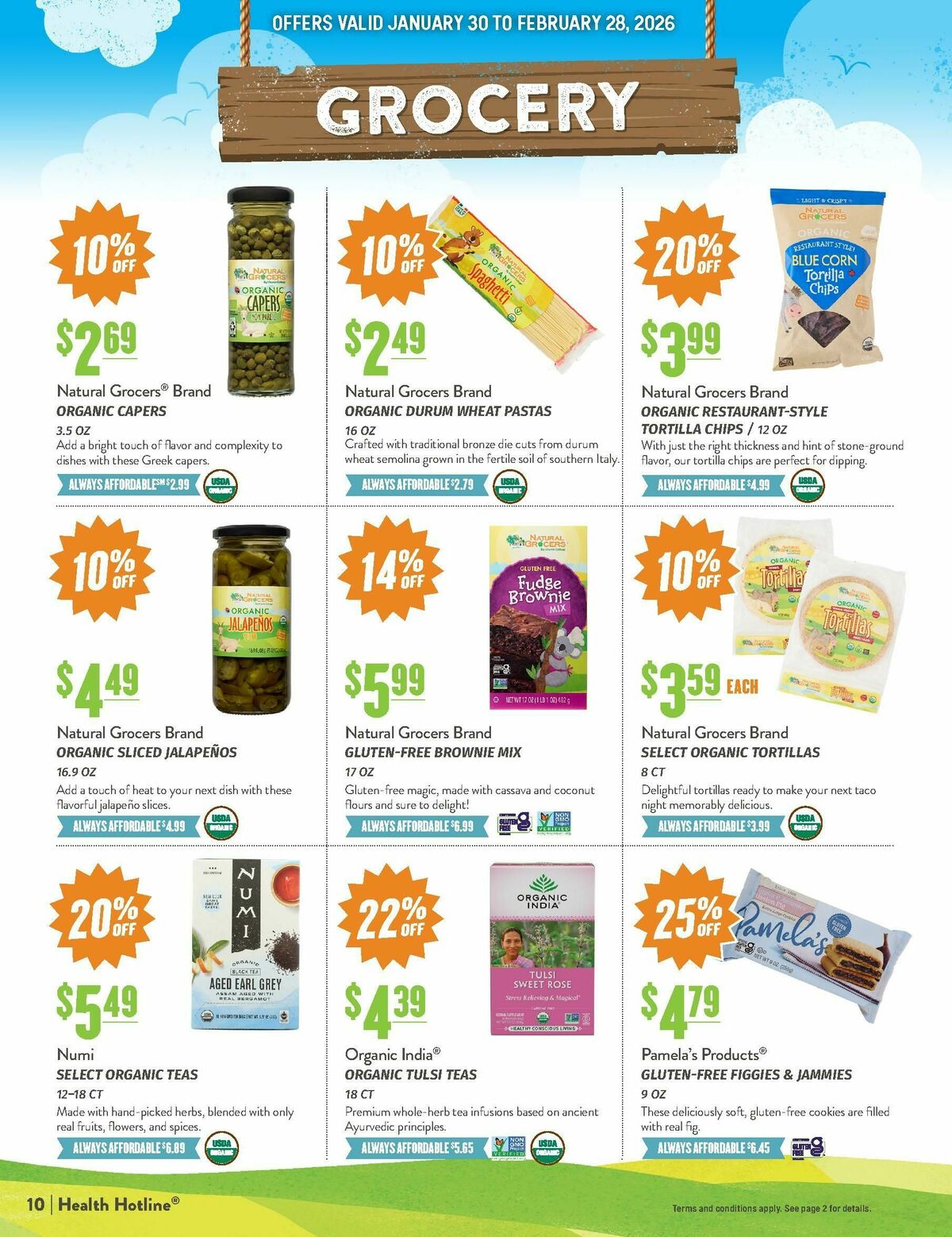 Natural Grocers February Health Hotline Magazine Weekly Ad from January 30