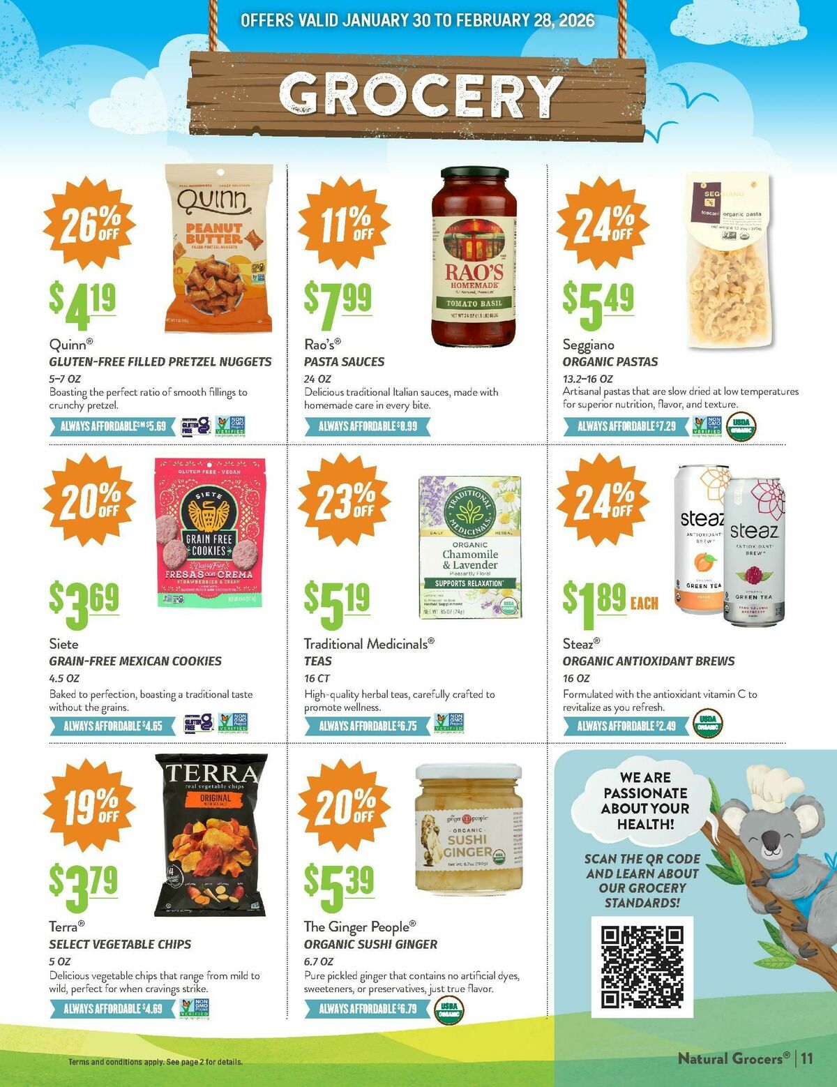Natural Grocers February Health Hotline Magazine Weekly Ad from January 30