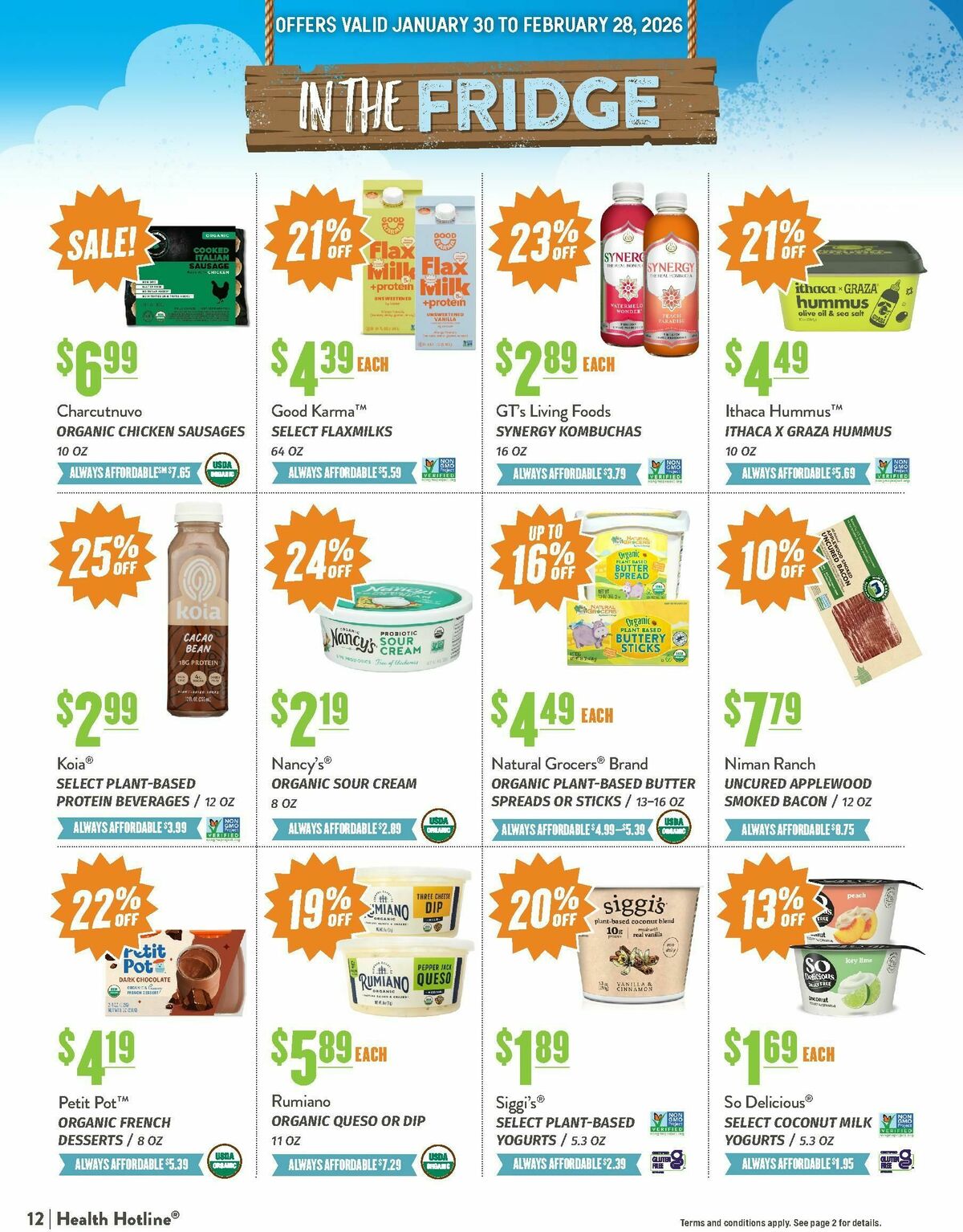 Natural Grocers February Health Hotline Magazine Weekly Ad from January 30