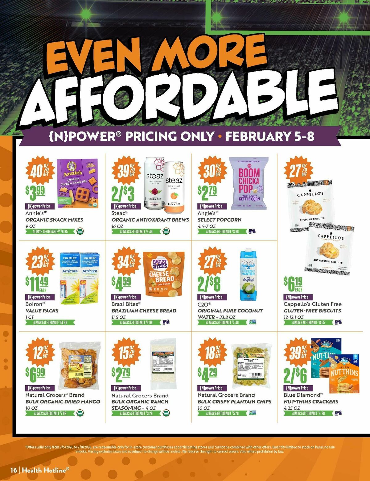 Natural Grocers February Health Hotline Magazine Weekly Ad from January 30