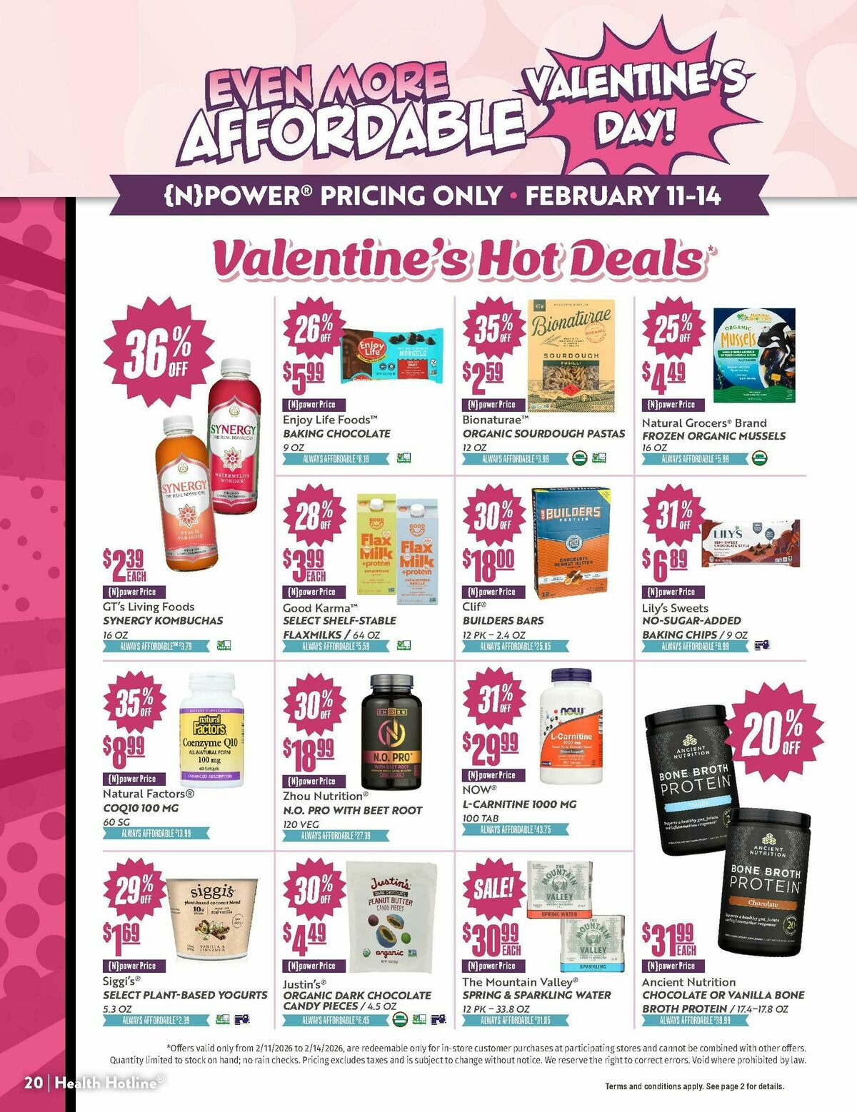 Natural Grocers February Health Hotline Magazine Weekly Ad from January 30